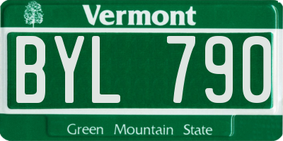VT license plate BYL790