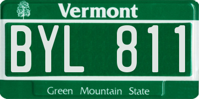 VT license plate BYL811