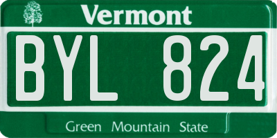VT license plate BYL824