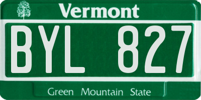 VT license plate BYL827