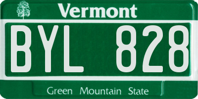 VT license plate BYL828