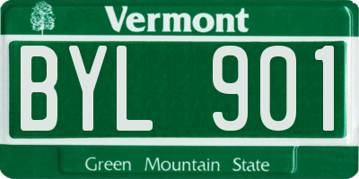 VT license plate BYL901