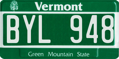 VT license plate BYL948