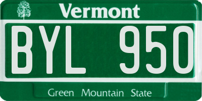 VT license plate BYL950