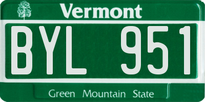 VT license plate BYL951