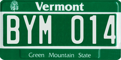VT license plate BYM014