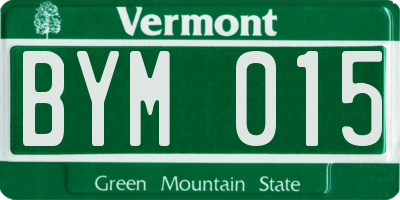 VT license plate BYM015