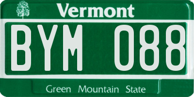 VT license plate BYM088