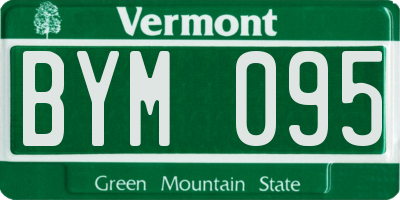 VT license plate BYM095