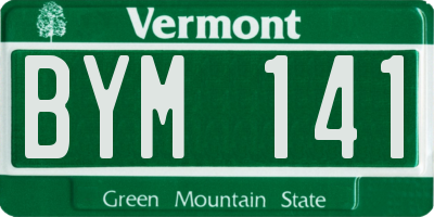 VT license plate BYM141