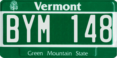VT license plate BYM148