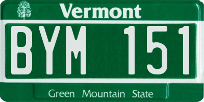 VT license plate BYM151
