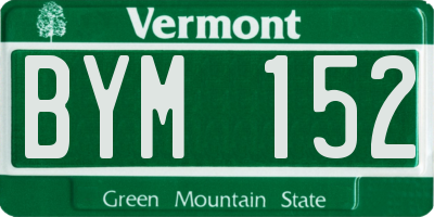 VT license plate BYM152