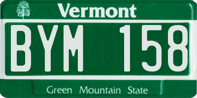 VT license plate BYM158