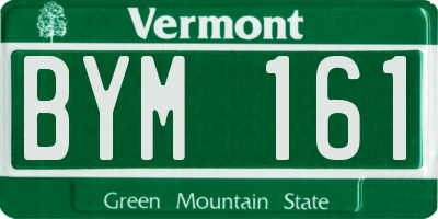 VT license plate BYM161