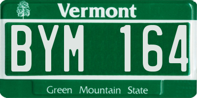 VT license plate BYM164
