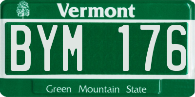 VT license plate BYM176