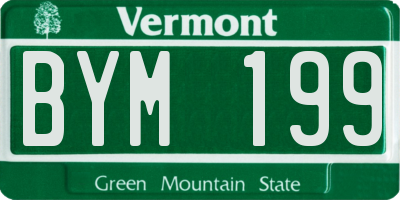 VT license plate BYM199