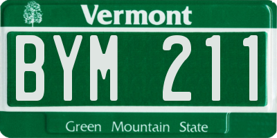 VT license plate BYM211