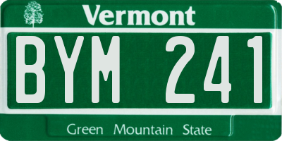 VT license plate BYM241