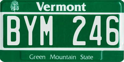VT license plate BYM246