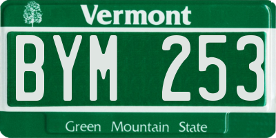 VT license plate BYM253