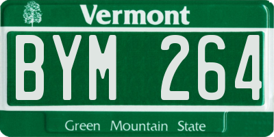 VT license plate BYM264