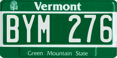 VT license plate BYM276