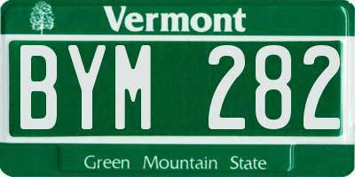 VT license plate BYM282