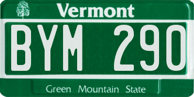 VT license plate BYM290