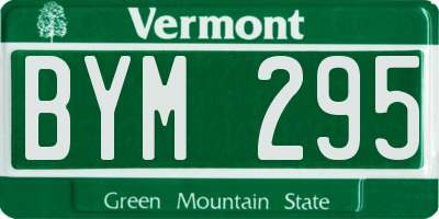 VT license plate BYM295
