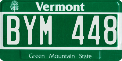 VT license plate BYM448