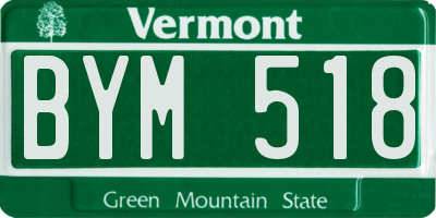 VT license plate BYM518