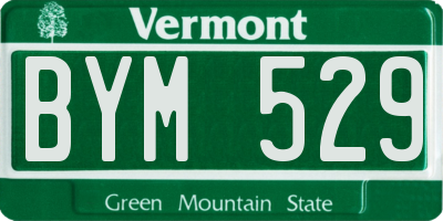 VT license plate BYM529