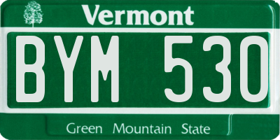 VT license plate BYM530
