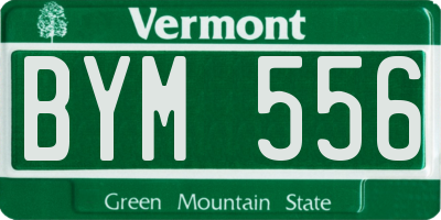 VT license plate BYM556