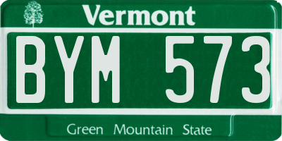 VT license plate BYM573