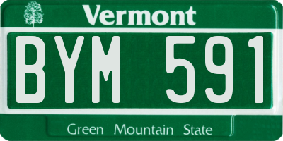VT license plate BYM591