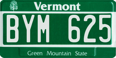 VT license plate BYM625