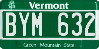 VT license plate BYM632