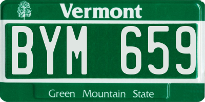 VT license plate BYM659