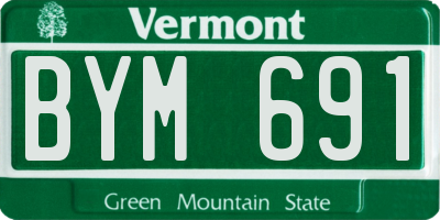 VT license plate BYM691