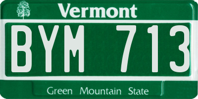 VT license plate BYM713