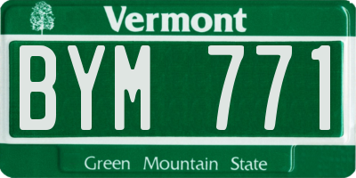 VT license plate BYM771
