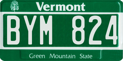 VT license plate BYM824