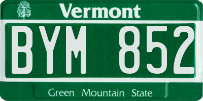 VT license plate BYM852