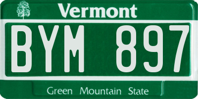 VT license plate BYM897