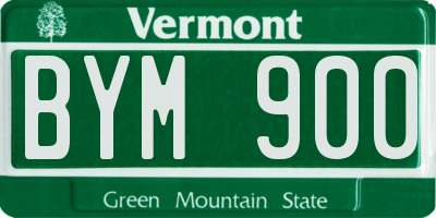 VT license plate BYM900