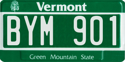 VT license plate BYM901