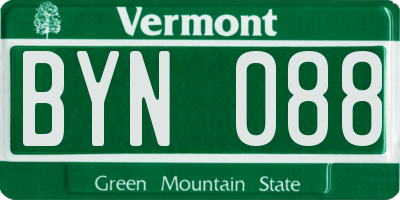 VT license plate BYN088